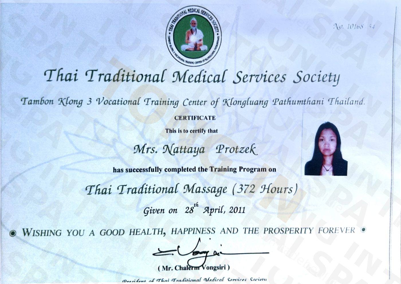 Thai Traditional Massage 372 Stunden